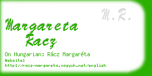 margareta racz business card