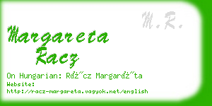margareta racz business card